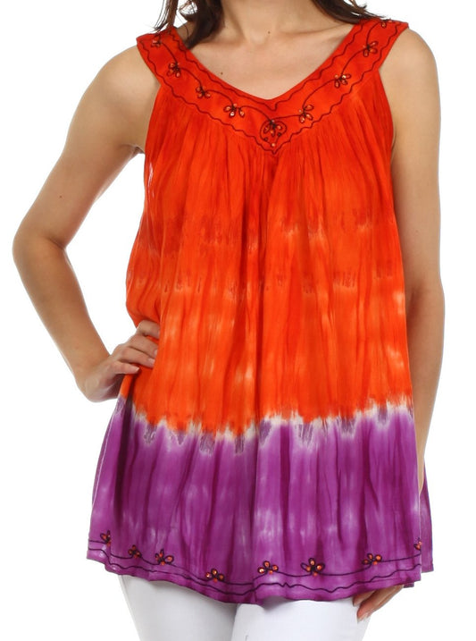 Sakkas Zuri Embroidered Relaxed Fit Blouse