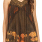 Sakkas Laura V Neck Sleeveless  soft crinkled Stonewash Top Blouse with Embroidery