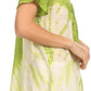 Sakkas D7037 - Cara Wide Embroidered Top Blouse Shirt With Crochet Neck Draped Cap Sleeves - Fuscia - OS