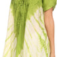 Sakkas D7037 - Cara Wide Embroidered Top Blouse Shirt With Crochet Neck Draped Cap Sleeves - Fuscia - OS