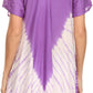 Sakkas D7037 - Cara Wide Embroidered Top Blouse Shirt With Crochet Neck Draped Cap Sleeves - Fuscia - OS