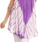 Sakkas D7037 - Cara Wide Embroidered Top Blouse Shirt With Crochet Neck Draped Cap Sleeves - Fuscia - OS