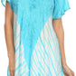 Sakkas D7037 - Cara Wide Embroidered Top Blouse Shirt With Crochet Neck Draped Cap Sleeves - Fuscia - OS