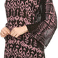 Sakkas Svetlana Scoop Neck Long Sleeve Aztec Print Crochet Hem Blouse Shirt Top