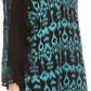 Sakkas Svetlana Scoop Neck Long Sleeve Aztec Print Crochet Hem Blouse Shirt Top