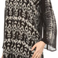 Sakkas Svetlana Scoop Neck Long Sleeve Aztec Print Crochet Hem Blouse Shirt Top