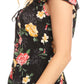 Sakkas Ain Womens Short Sleeve V neck Floral Print Blouse Top Shirt with Ties