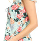 Sakkas Ain Womens Short Sleeve V neck Floral Print Blouse Top Shirt with Ties