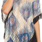Sakkas Paney Long Wide Lace Embroidered Fringe Tassel Loose Poncho Top Blouse