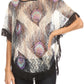 Sakkas Paney Long Wide Lace Embroidered Fringe Tassel Loose Poncho Top Blouse