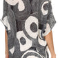 Sakkas Xally Long Hi Low Back Drop Shoulder Short Sleeves Poncho Top Shirt Blouse
