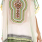 Sakkas Luiem Long Tall Wide Tribal Print Multi Colored Tassel Poncho Top Blouse