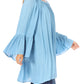 Sakkas Anna Casual Flowy Wide Neck 3/4 Sleeve Light Summer Boho Blouse Top