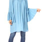 Sakkas Anna Casual Flowy Wide Neck 3/4 Sleeve Light Summer Boho Blouse Top