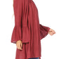 Sakkas Anna Casual Flowy Wide Neck 3/4 Sleeve Light Summer Boho Blouse Top