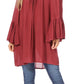 Sakkas Anna Casual Flowy Wide Neck 3/4 Sleeve Light Summer Boho Blouse Top