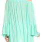Sakkas Anna Casual Flowy Wide Neck 3/4 Sleeve Light Summer Boho Blouse Top