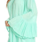 Sakkas Anna Casual Flowy Wide Neck 3/4 Sleeve Light Summer Boho Blouse Top