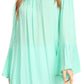 Sakkas Anna Casual Flowy Wide Neck 3/4 Sleeve Light Summer Boho Blouse Top