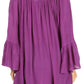 Sakkas Anna Casual Flowy Wide Neck 3/4 Sleeve Light Summer Boho Blouse Top