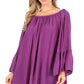 Sakkas Anna Casual Flowy Wide Neck 3/4 Sleeve Light Summer Boho Blouse Top
