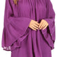 Sakkas Anna Casual Flowy Wide Neck 3/4 Sleeve Light Summer Boho Blouse Top
