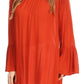 Sakkas Anna Casual Flowy Wide Neck 3/4 Sleeve Light Summer Boho Blouse Top