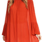 Sakkas Anna Casual Flowy Wide Neck 3/4 Sleeve Light Summer Boho Blouse Top