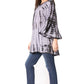 Sakkas Anna Casual Flowy Wide Neck 3/4 Sleeve Light Summer Boho Blouse Top