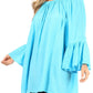 Sakkas Anna Casual Flowy Wide Neck 3/4 Sleeve Light Summer Boho Blouse Top