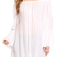 Sakkas Anna Casual Flowy Wide Neck 3/4 Sleeve Light Summer Boho Blouse Top