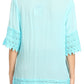 Sakkas Marija Womens Essential Everyday  Lace Top Blouse Light Soft Summer Travel