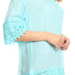 Sakkas Marija Womens Essential Everyday  Lace Top Blouse Light Soft Summer Travel