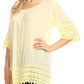 Sakkas Marija Womens Essential Everyday  Lace Top Blouse Light Soft Summer Travel