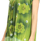 Sakkas Short Sleeve Tie Dye Gingham Peasant Top with Sequin Embroidery