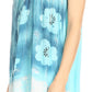 Sakkas Short Sleeve Tie Dye Gingham Peasant Top with Sequin Embroidery