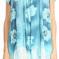 Sakkas Short Sleeve Tie Dye Gingham Peasant Top with Sequin Embroidery