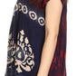 Sakkas Nefeli Short Sleeve Petite Slim Top Blouse with Embroidery and Print