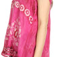 Sakkas Nefeli Short Sleeve Petite Slim Top Blouse with Embroidery and Print