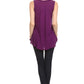 Sakkas Thorn Tropical Sleeveless Sequin Blouse Tank Top With Detailed Embroidery