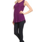 Sakkas Thorn Tropical Sleeveless Sequin Blouse Tank Top With Detailed Embroidery
