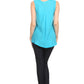 Sakkas Thorn Tropical Sleeveless Sequin Blouse Tank Top With Detailed Embroidery