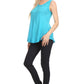 Sakkas Thorn Tropical Sleeveless Sequin Blouse Tank Top With Detailed Embroidery