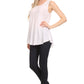 Sakkas Thorn Tropical Sleeveless Sequin Blouse Tank Top With Detailed Embroidery