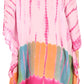 Sakkas Eliana Wide Long Tall Embroidered Tie Dye Ombre Batik Poncho Top Blouse