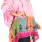 Sakkas Eliana Wide Long Tall Embroidered Tie Dye Ombre Batik Poncho Top Blouse
