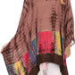 Sakkas Eliana Wide Long Tall Embroidered Tie Dye Ombre Batik Poncho Top Blouse