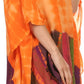 Sakkas Eliana Wide Long Tall Embroidered Tie Dye Ombre Batik Poncho Top Blouse