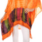 Sakkas Eliana Wide Long Tall Embroidered Tie Dye Ombre Batik Poncho Top Blouse