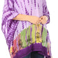 Sakkas Eliana Wide Long Tall Embroidered Tie Dye Ombre Batik Poncho Top Blouse